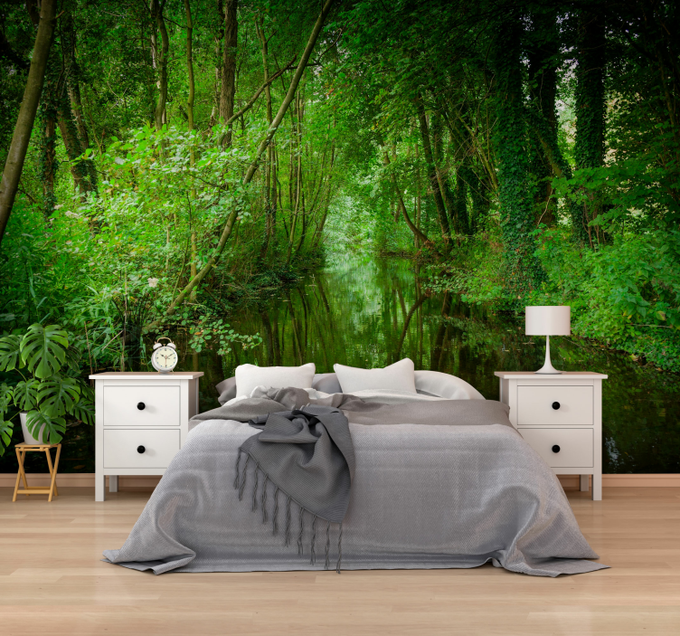 Nature wall mural enchanting greenery path - TenStickers