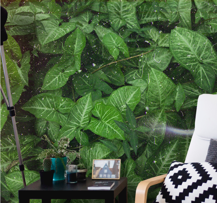 Nature wall mural lively leaf arrangement - TenStickers