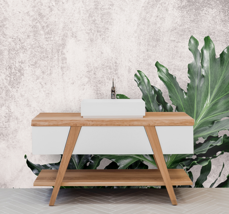 Nature wall mural lush leafy greens - TenStickers