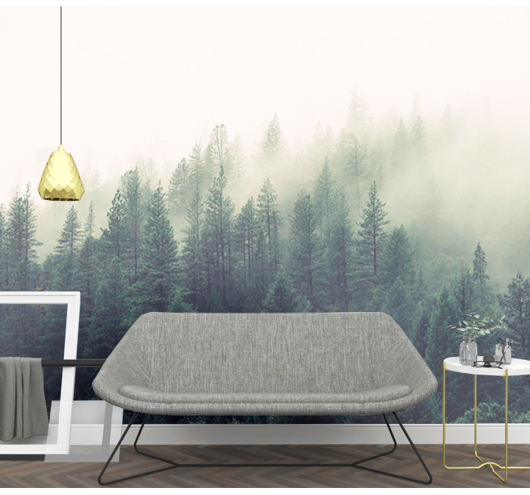 Nature wall mural mystical forest surroundings - TenStickers
