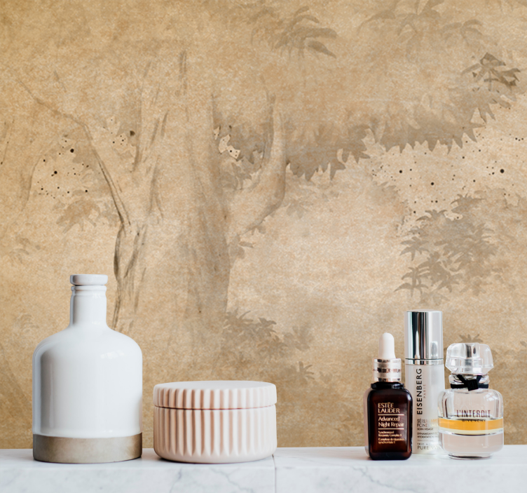 Nature wall mural tree silhouette design - TenStickers