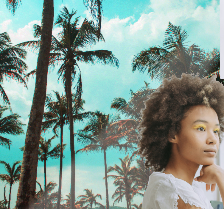 Nature wall mural tropical palm trees paradise - TenStickers