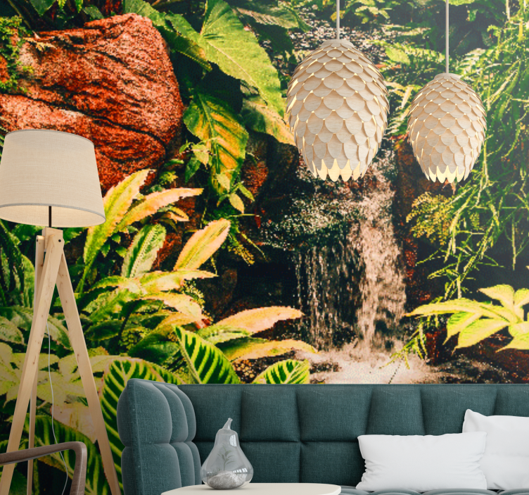 Nature wall mural vibrant tropical paradise - TenStickers