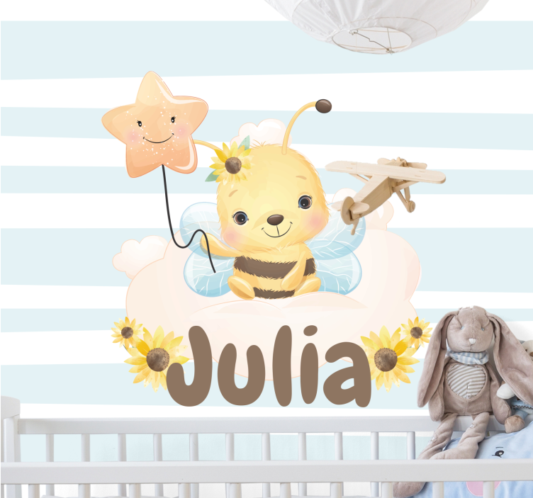 Nursery mural cute bee design - TenStickers