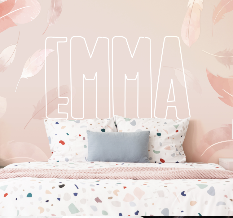 Nursery mural with personalized name creation - TenStickers