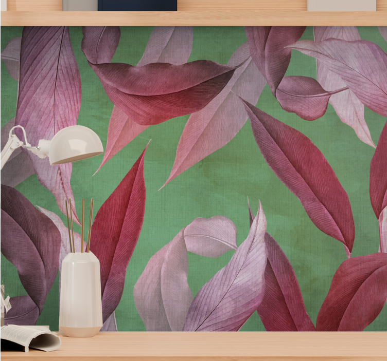 Orchid Leaf Design flower mural - TenStickers