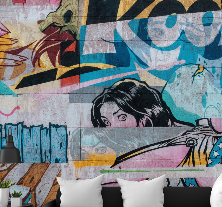 Original colorful graffiti Urban art wall mural - TenStickers