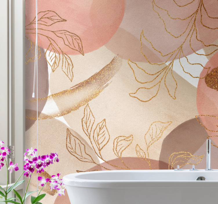 Ornamental Floral Pattern bathroom mural - TenStickers