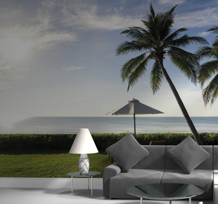Palm Tree Paradise landscape mural wallpaper - TenStickers