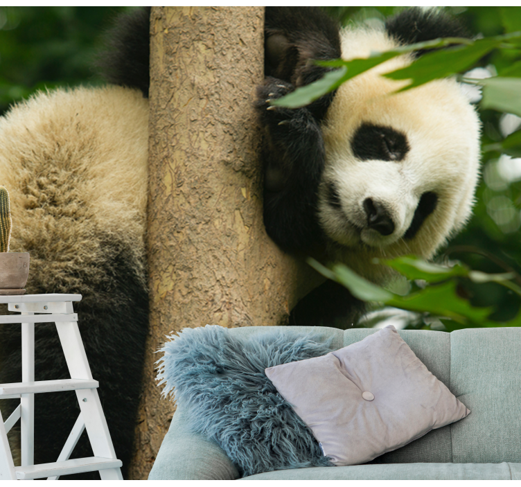 Panda Climbing Tree animal wall mural - TenStickers