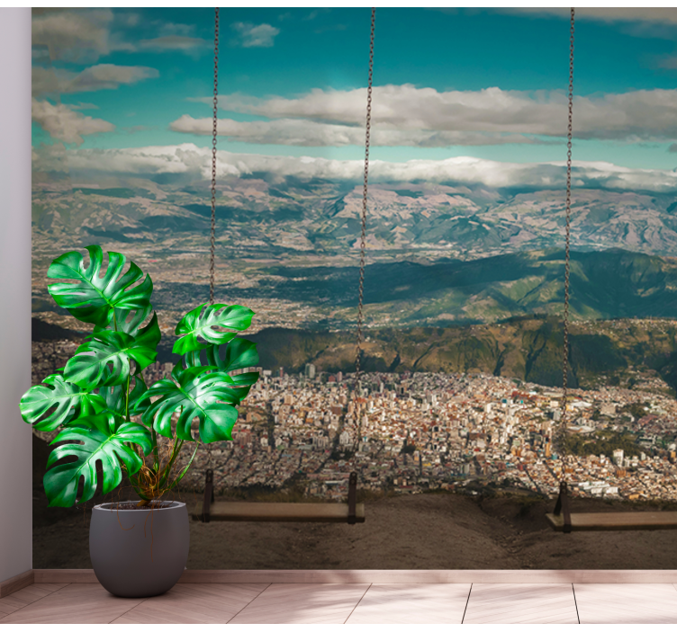 Panoramic Cityscape View city wall mural - TenStickers