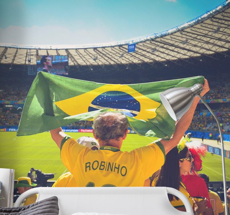Passionate Brazil Celebration love wall mural - TenStickers