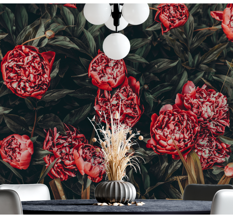 Peony Floral Arrangement flower mural - TenStickers