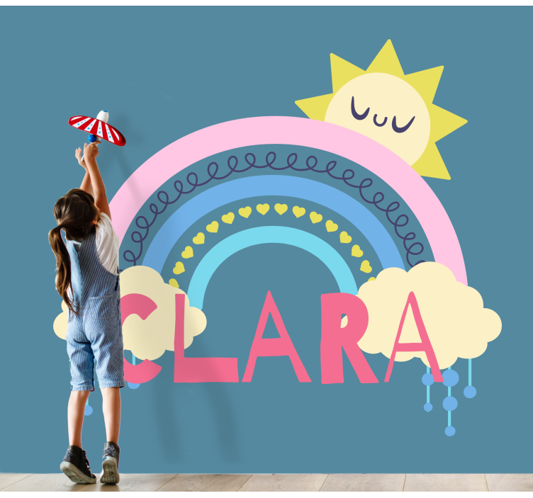 Personalised rainbow Teenage Wall Murals - TenStickers