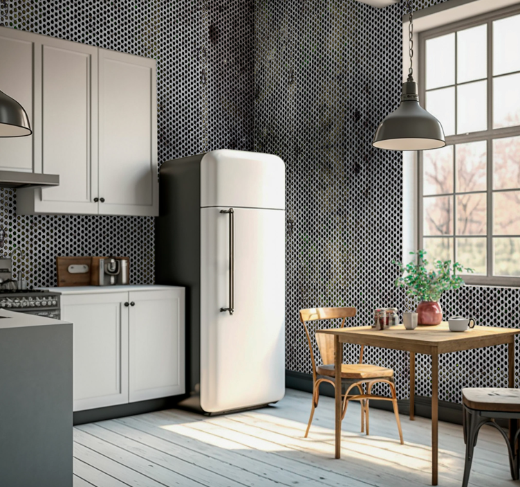 Pierced metal with holes wall mural - TenStickers