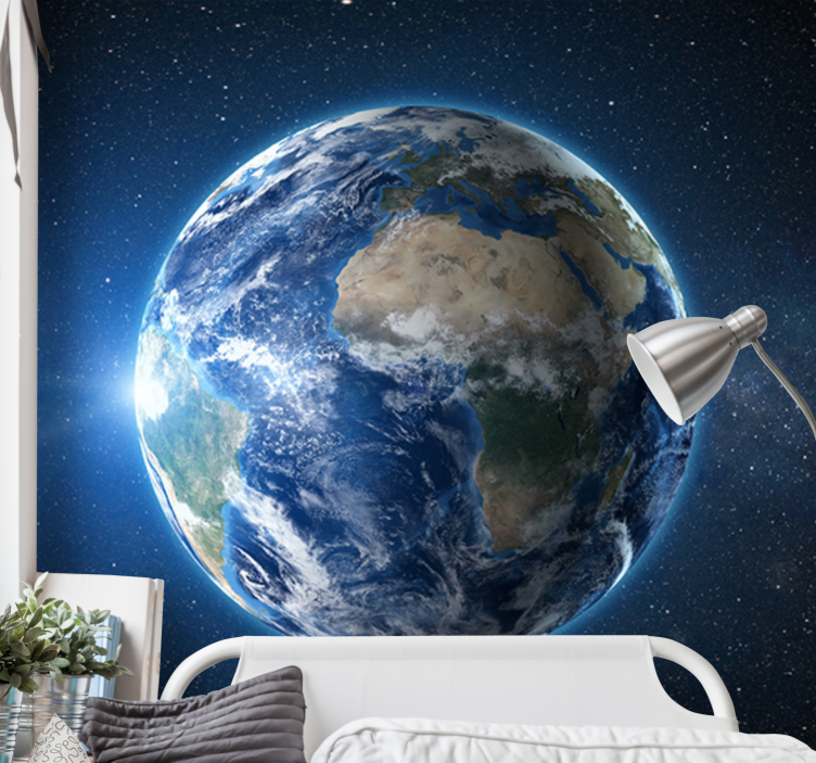 Planet Earth in space wall mural - TenStickers