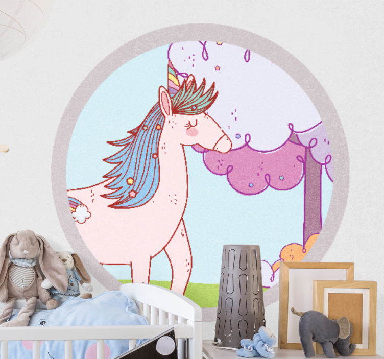 Playful Unicorn Fantasy love wall mural - TenStickers