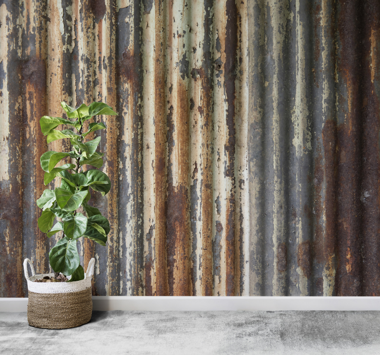 Rustic Metal Elegance texture wall mural - TenStickers