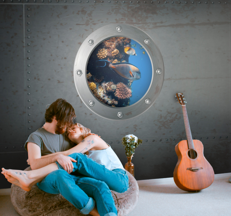 Sea mural ocean life scene - TenStickers