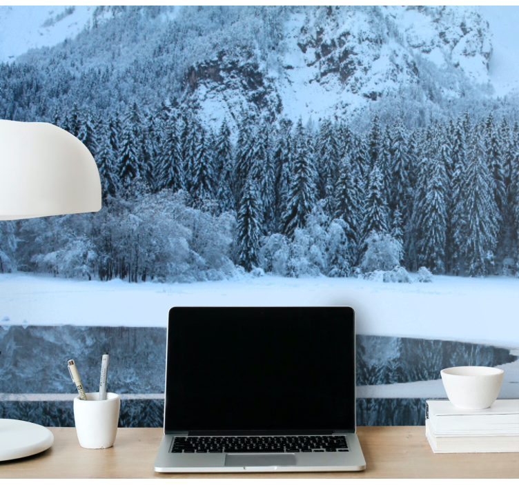 Serene winter landscape landscape mural wallpaper - TenStickers