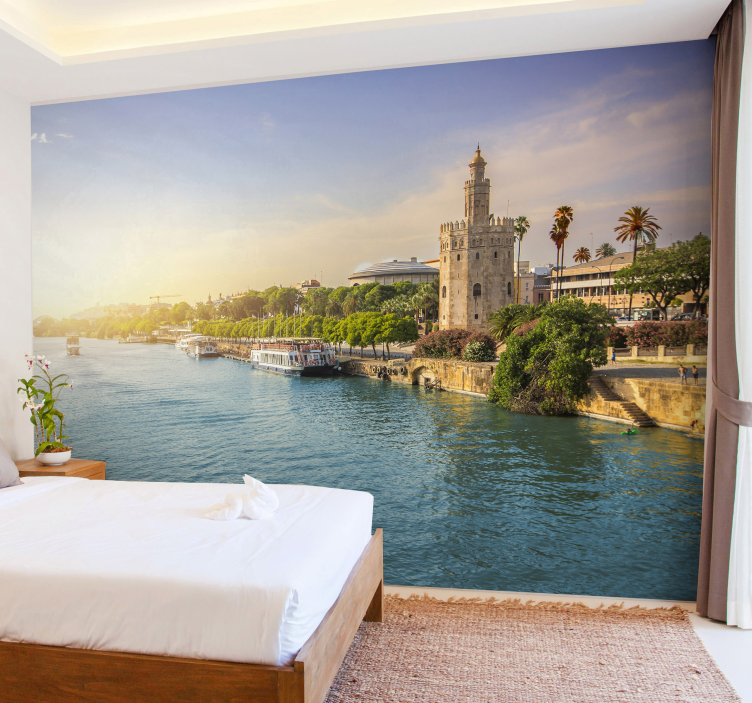Sevilla river photo wall mural - TenStickers