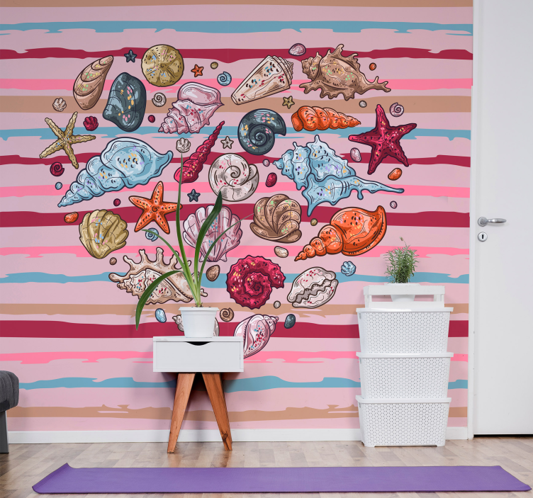 Shells Sea Life animal wall mural - TenStickers