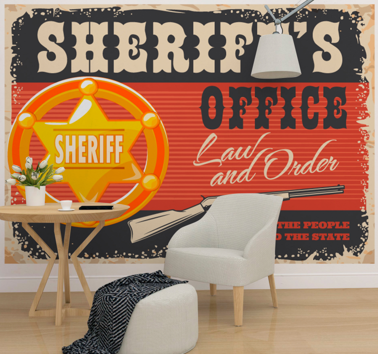 Sheriff's Office Sign vintage wall mural - TenStickers
