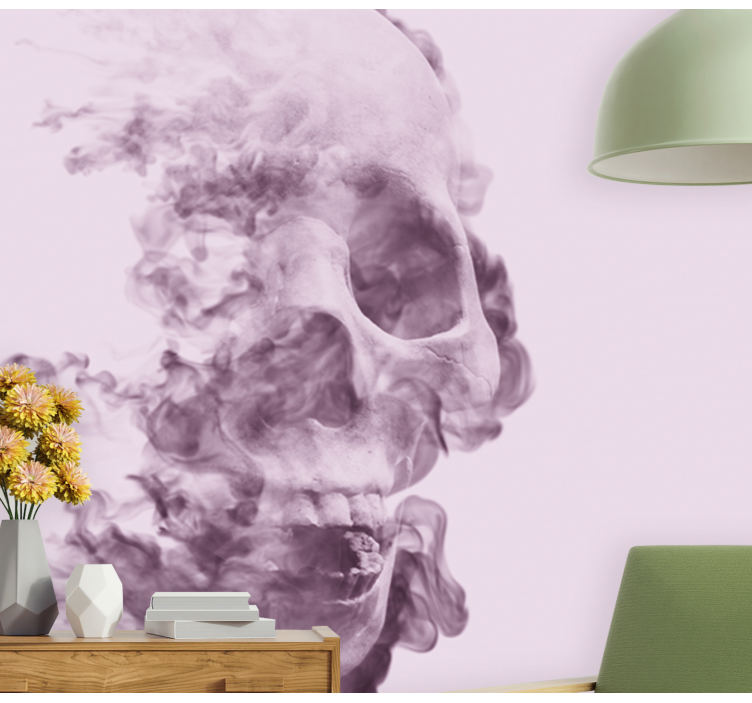 Smoky Skull Silhouette animal wall mural - TenStickers