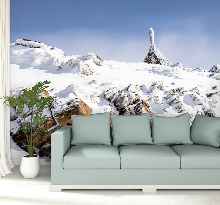 Snowy Sierra Nevada mountains wall mural - TenStickers