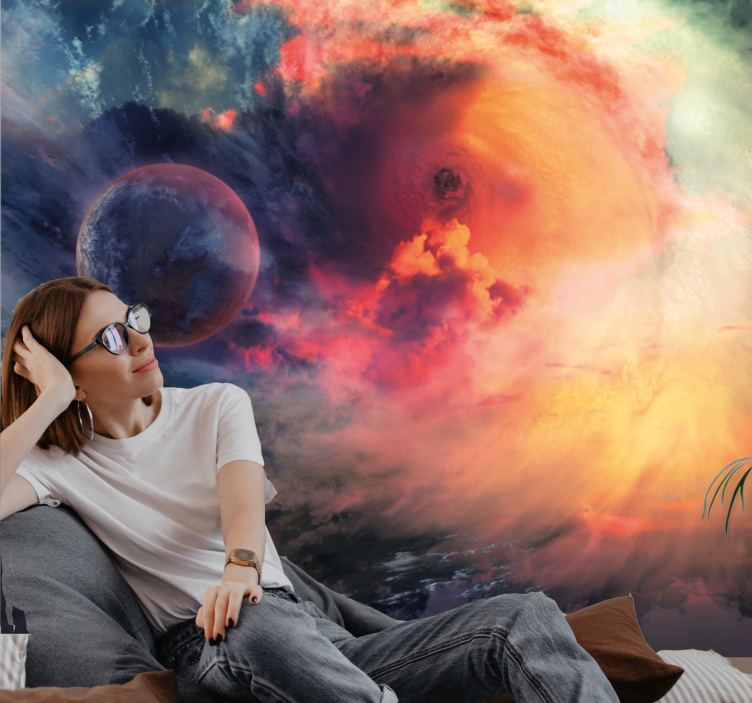 Space mural cosmic swirling nebula - TenStickers