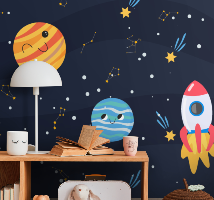 Space mural for fun planetary exploration - TenStickers