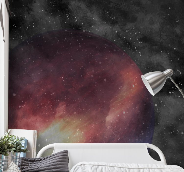 Space mural of celestial purple sphere - TenStickers