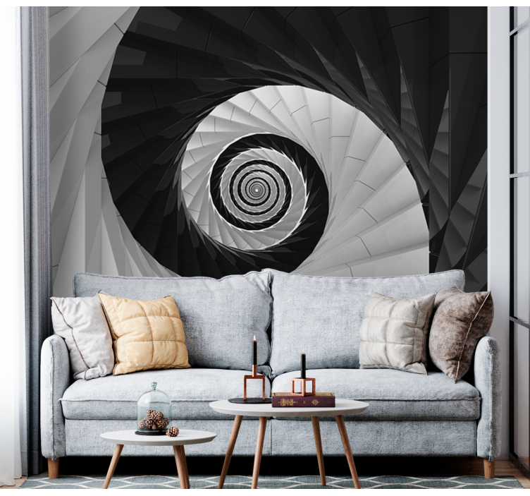 Spiral Effect Structure abstract wall mural - TenStickers