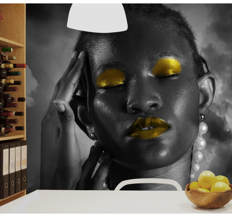 Striking Beauty Portrait people painting mural - TenStickers