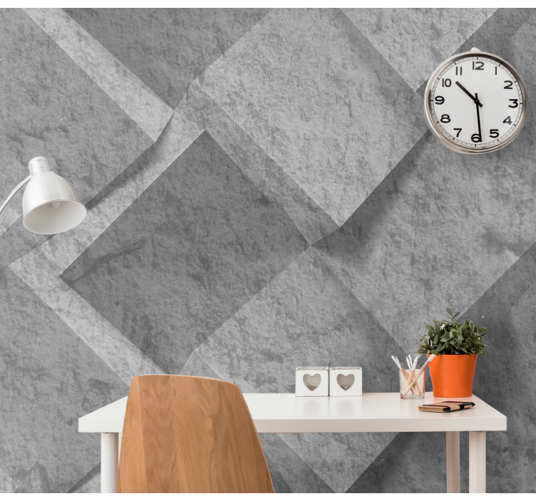 Texture wall mural diagonal grey design - TenStickers