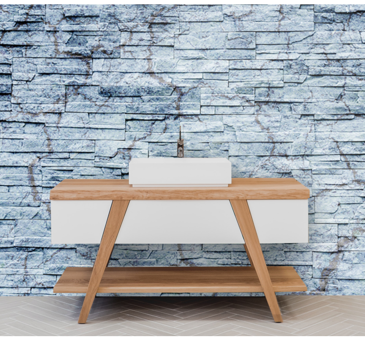 Textured Slate Surface stone wall mural - TenStickers