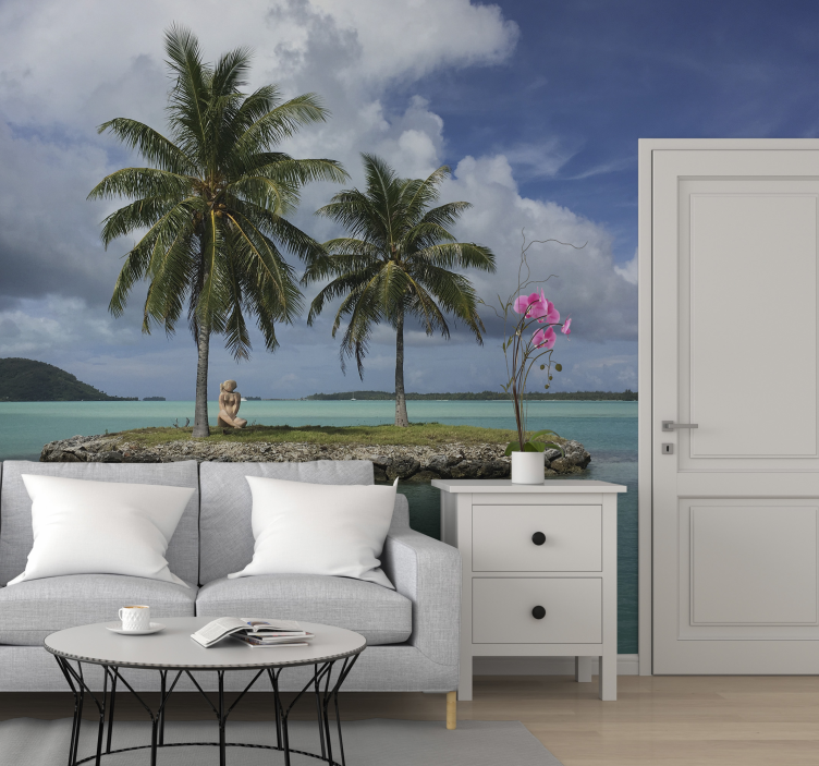 Tranquil Island Oasis nature wall mural - TenStickers
