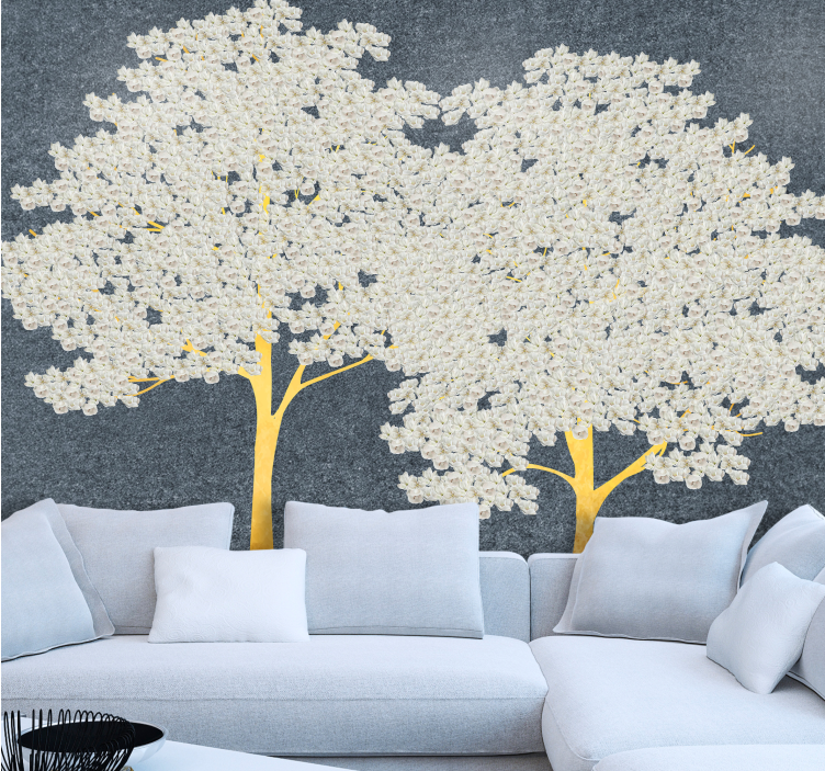 Tree mural elegant tree silhouettes - TenStickers