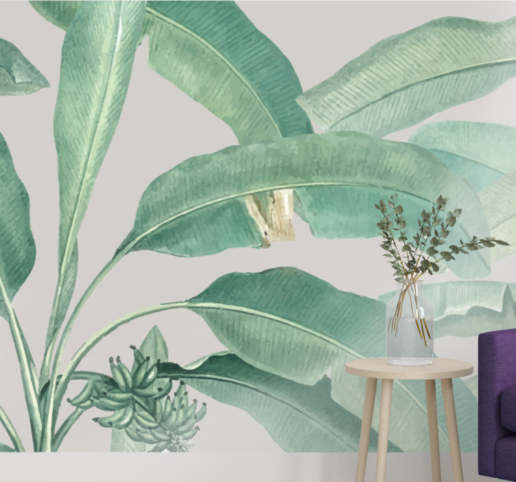 Tropical Leaf Arrangement nature wall mural - TenStickers