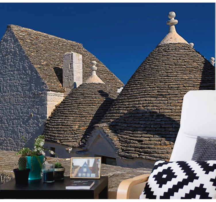 Trulli Rooftops city wall mural - TenStickers