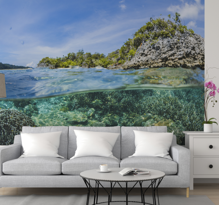 Underwater Seascape landscape mural wallpaper - TenStickers