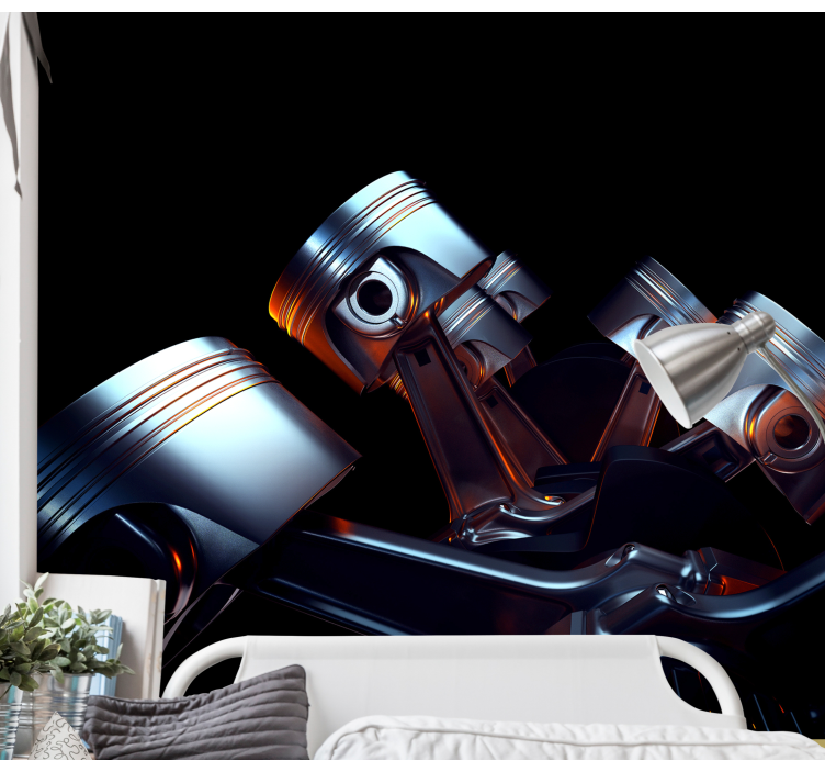 Vehicle mural engine component detail - TenStickers