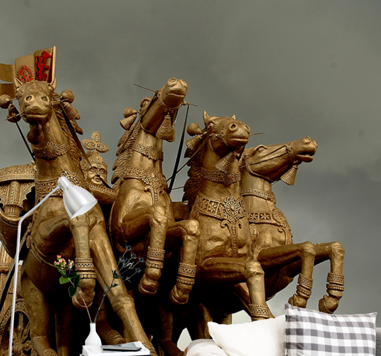 Vehicle mural of historical chariot horses - TenStickers