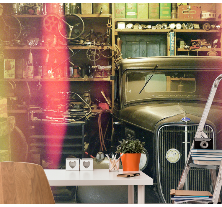 Vehicle mural vintage car display - TenStickers