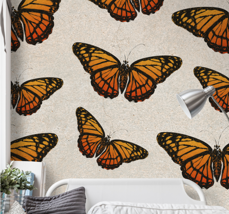 Vintage Monarch Butterfly Teenage Wall Murals - TenStickers