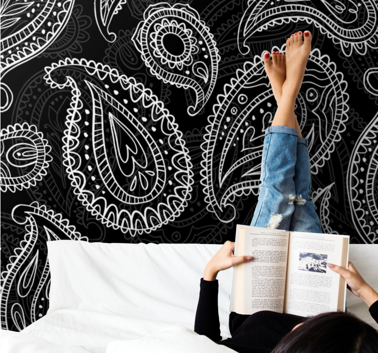 Wall mural intricate paisley designs - TenStickers