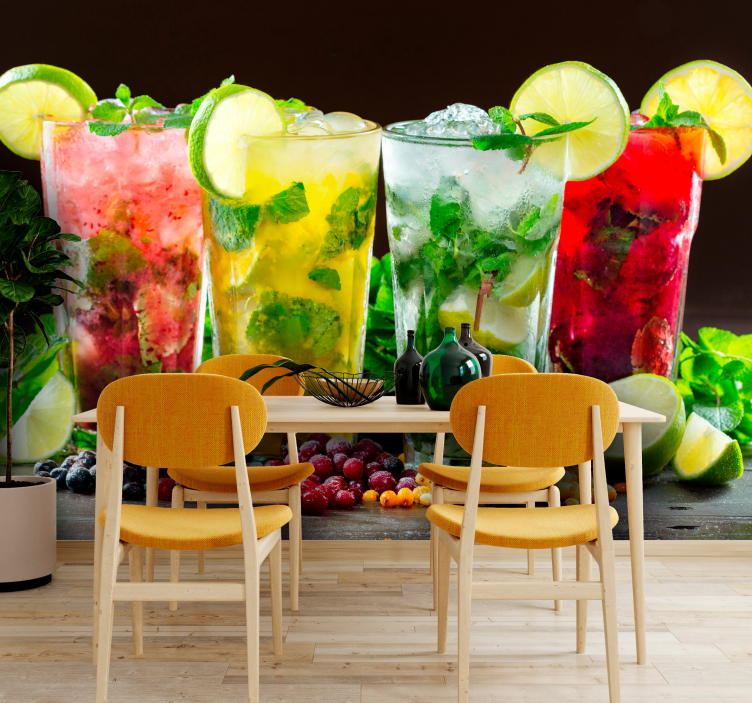 Wall mural refreshing drink showcase - TenStickers