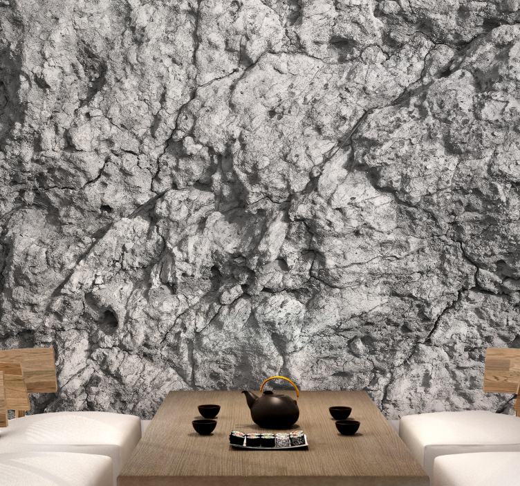 Wall mural textured rock surface - TenStickers