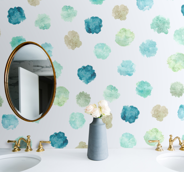 Wall mural watercolor floral designs - TenStickers