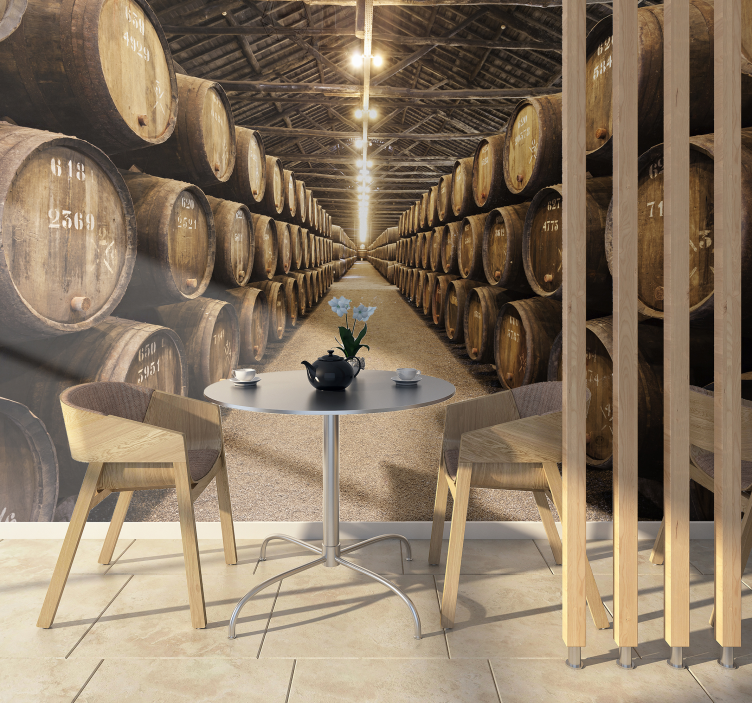 Wine Cellar Corridor vintage wall mural - TenStickers